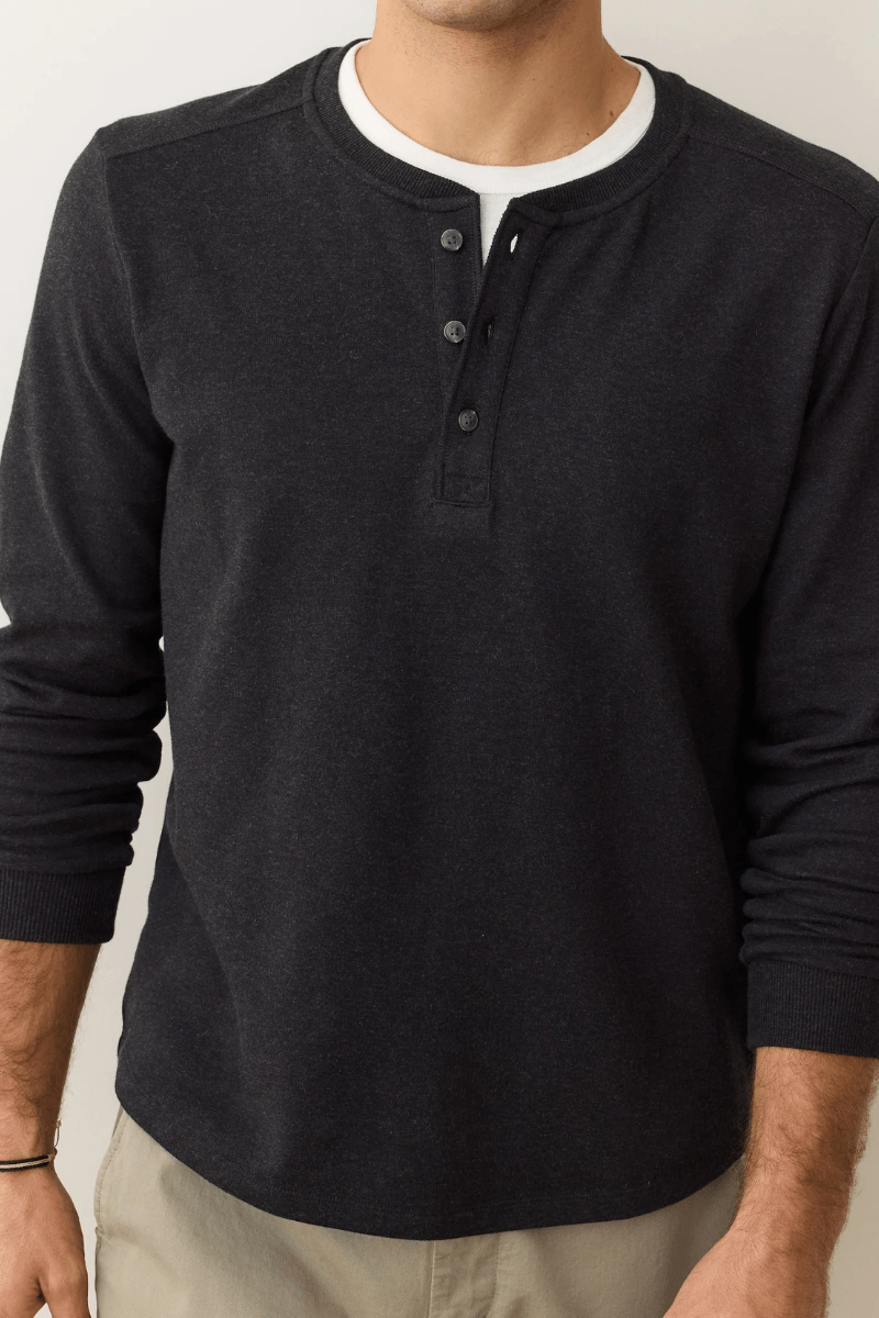 T-Shirt - Marine Layer - Pacifica Stretch Henley - Archery Close