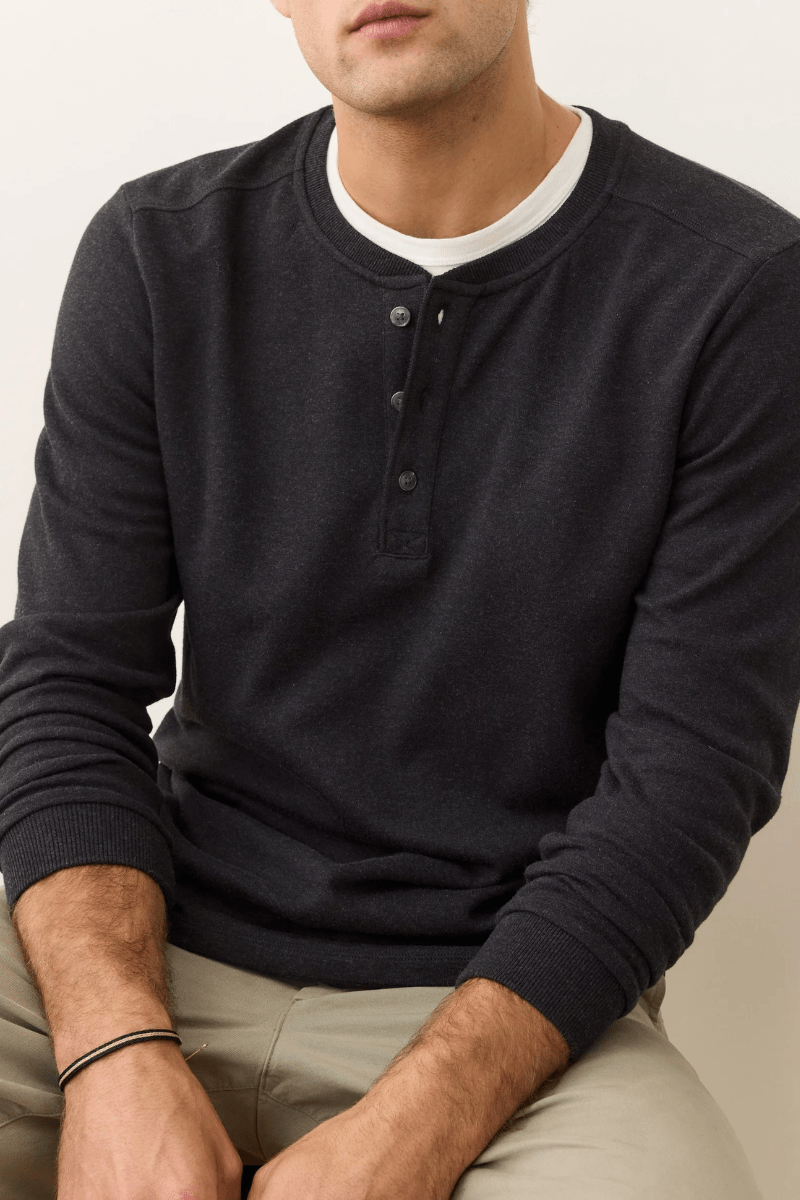 T-Shirt - Marine Layer - Pacifica Stretch Henley - Archery Close