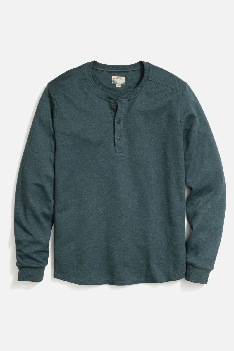 T-Shirt - Marine Layer - Pacifica Stretch Henley - Archery Close
