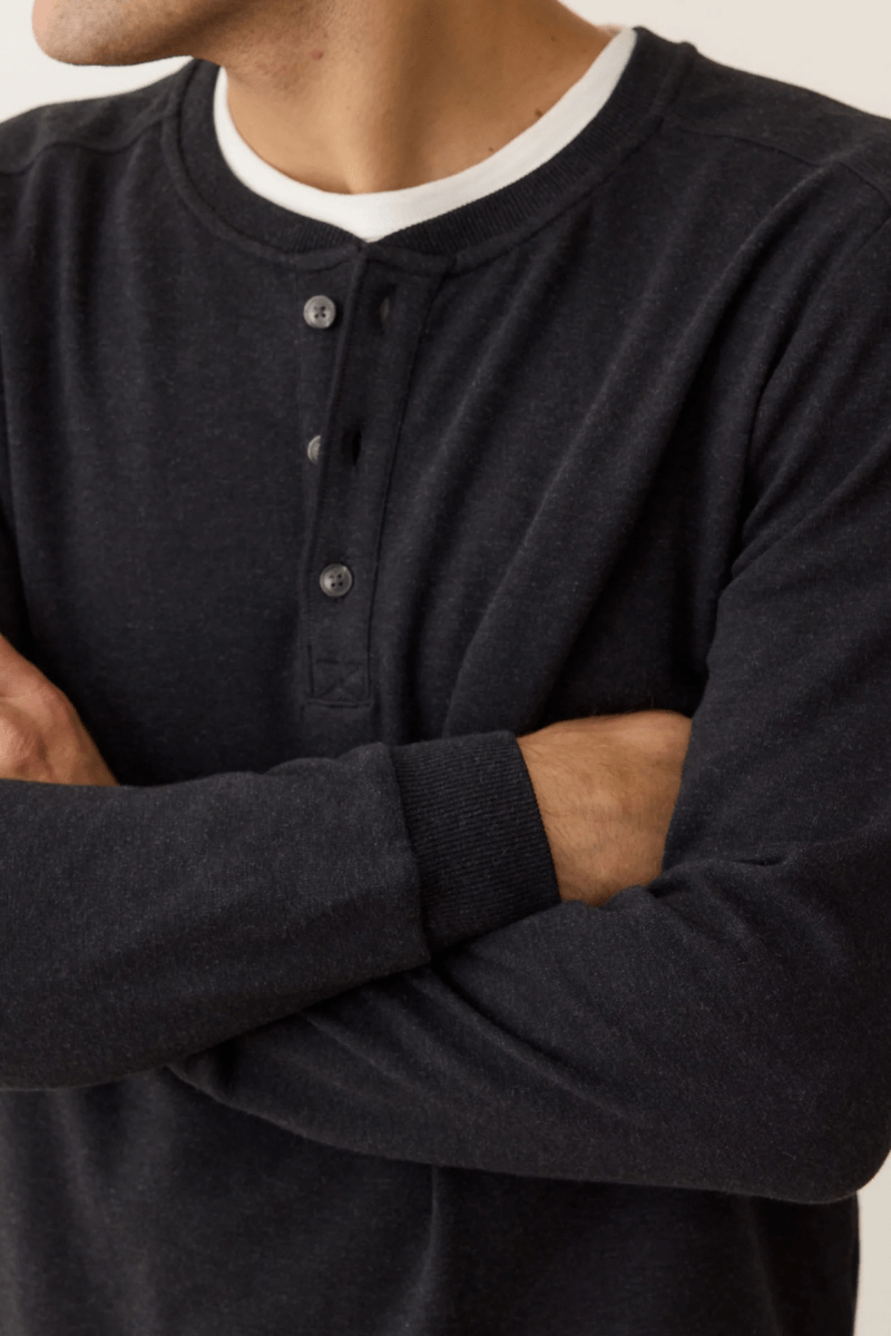 T-Shirt - Marine Layer - Pacifica Stretch Henley - Archery Close