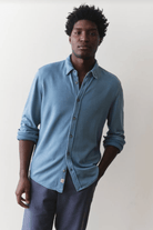 Shirts & Tops - Marine Layer - Pacifica Stretch Shirt - Indigo - Archery Close