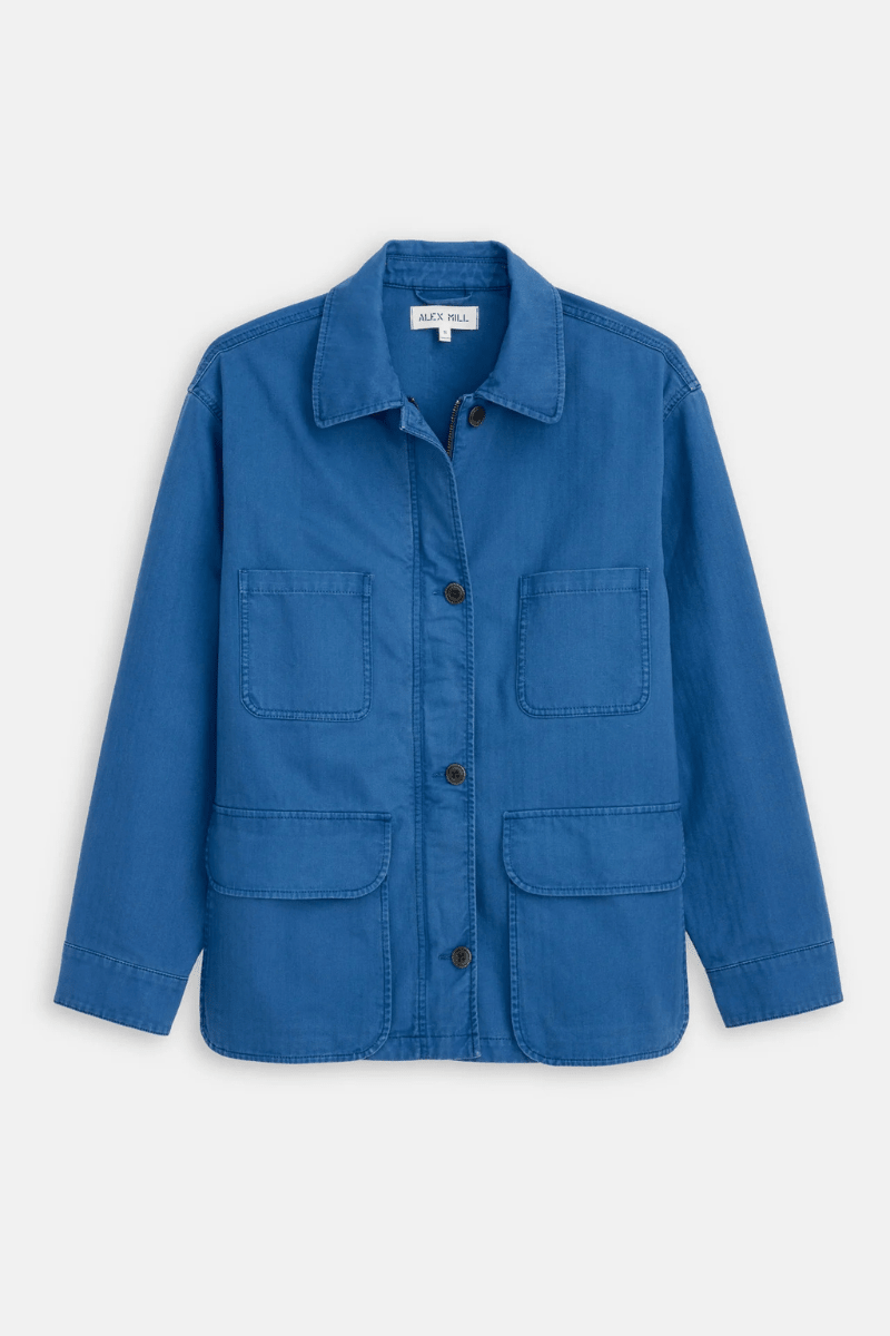 Outerwear - Alex Mill - Painter Jacket in Washed Cobalt - Archery Close