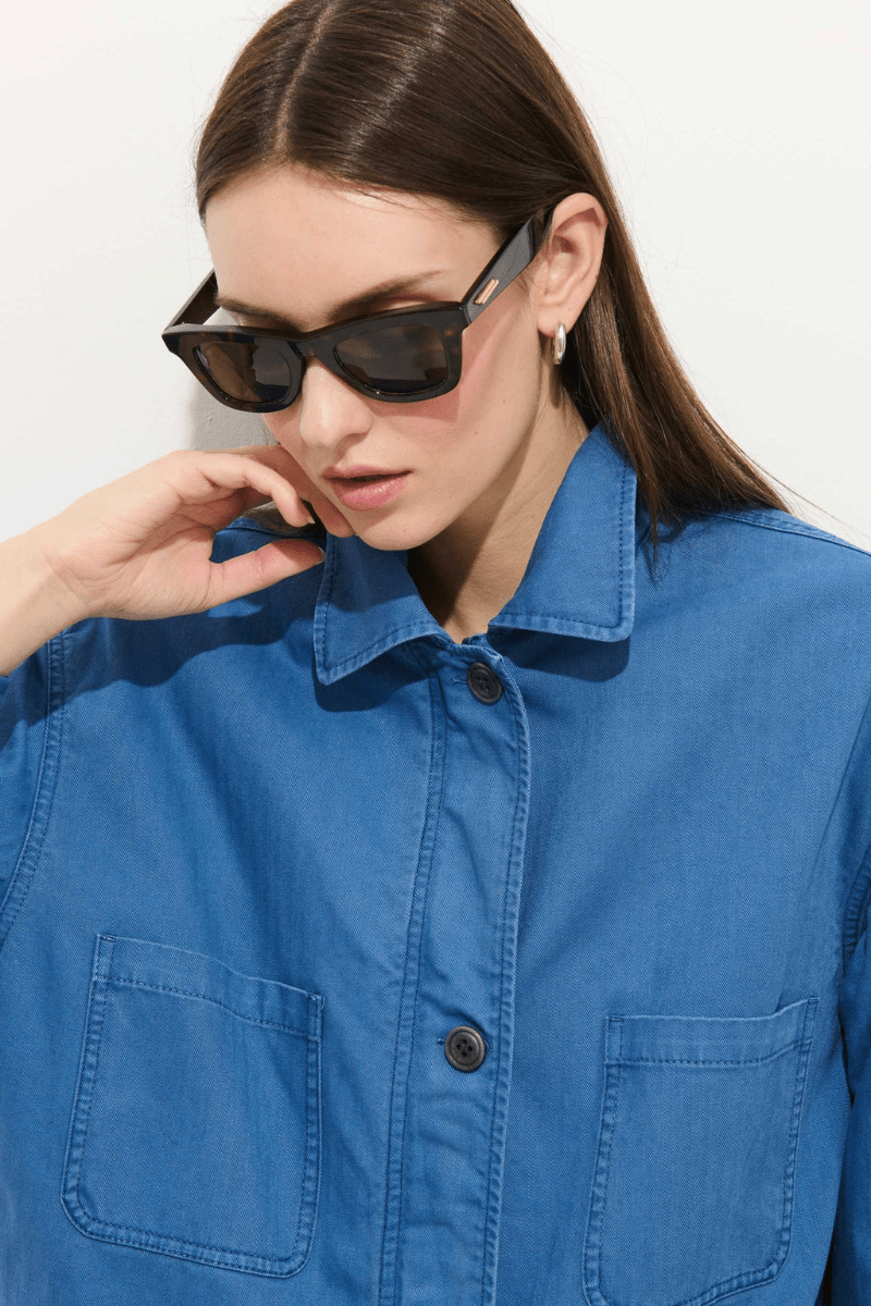 Outerwear - Alex Mill - Painter Jacket in Washed Cobalt - Archery Close