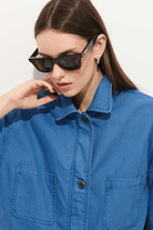 Outerwear - Alex Mill - Painter Jacket in Washed Cobalt - Archery Close