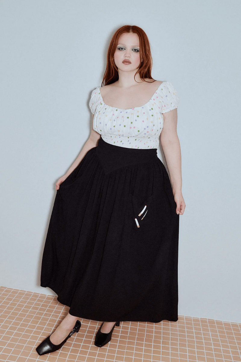 Skirts - Fashion Brand Company - Park Skirt Soft Linen Cigarettes - Archery Close
