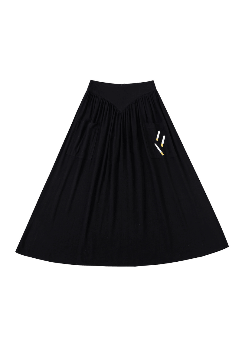 Skirts - Fashion Brand Company - Park Skirt Soft Linen Cigarettes - Archery Close
