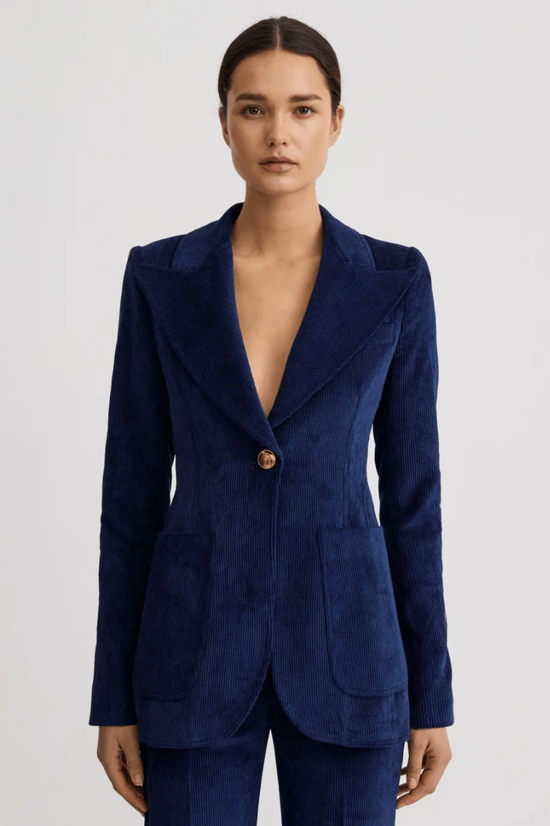 Blazer - Smythe - Patch Pocket Birkin Blazer in Sapphire Corduroy - Archery Close