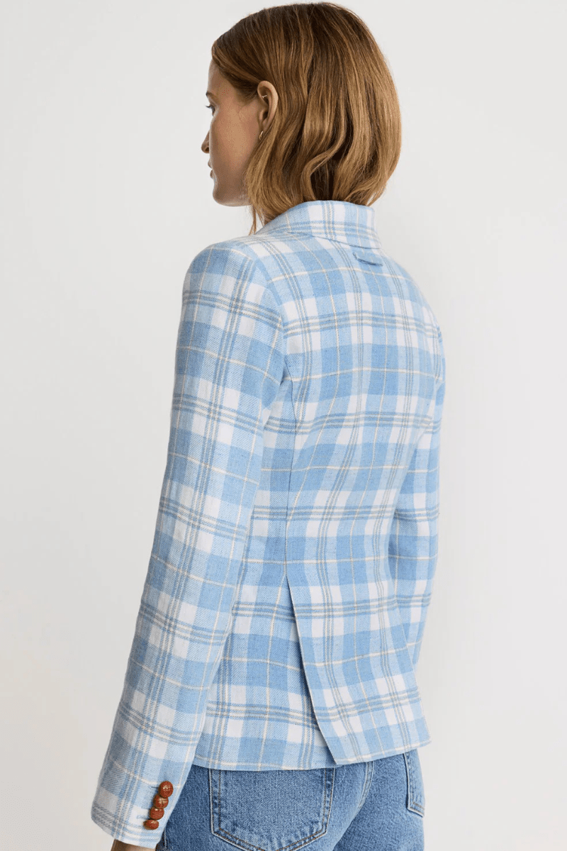 Blazer - Smythe - Patch Pocket Duchess Blazer in Sky Plaid - Archery Close