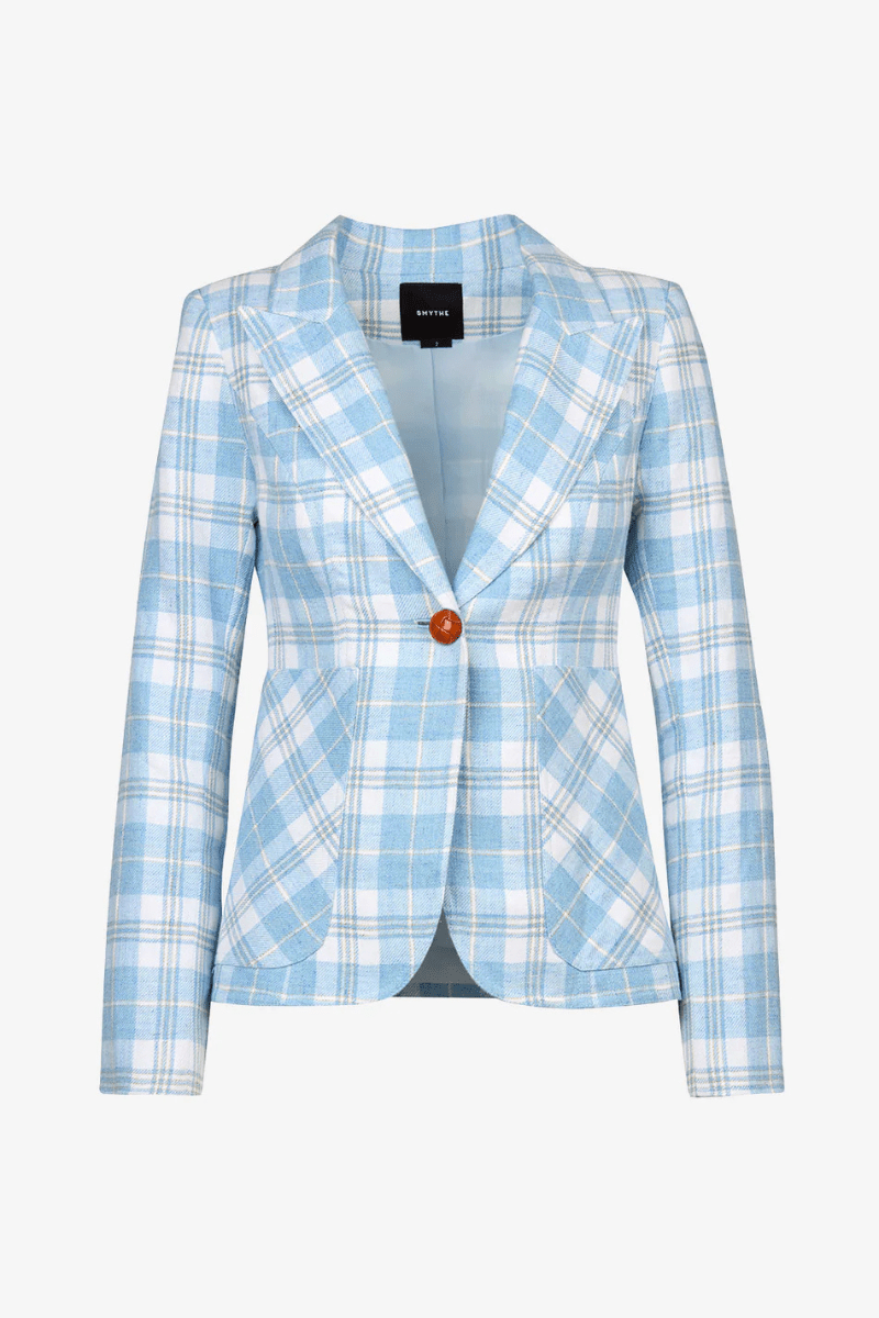 Blazer - Smythe - Patch Pocket Duchess Blazer in Sky Plaid - Archery Close
