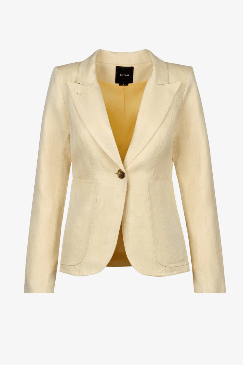 Blazer - Smythe - Patch Pocket Duchess W/ Elbow Patch in Butter - Archery Close