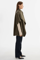 Outerwear - Lamarque - Penelope Coat in Dark Olive - Archery Close