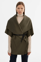 Outerwear - Lamarque - Penelope Coat in Dark Olive - Archery Close