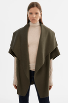 Outerwear - Lamarque - Penelope Coat in Dark Olive - Archery Close