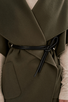 Outerwear - Lamarque - Penelope Coat in Dark Olive - Archery Close