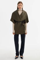 Outerwear - Lamarque - Penelope Coat in Dark Olive - Archery Close