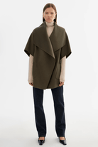 Outerwear - Lamarque - Penelope Coat in Dark Olive - Archery Close