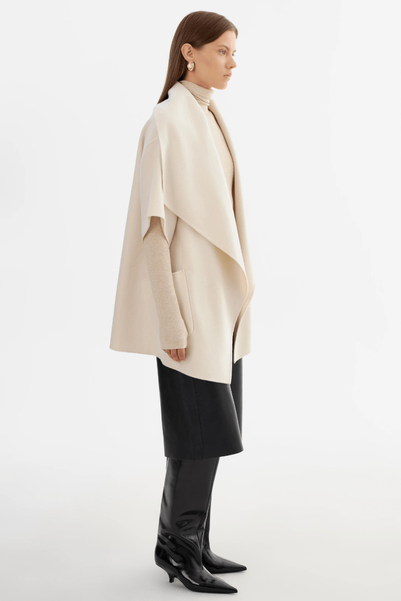 Outerwear - Lamarque - Penelope Coat in Whisper White - Archery Close
