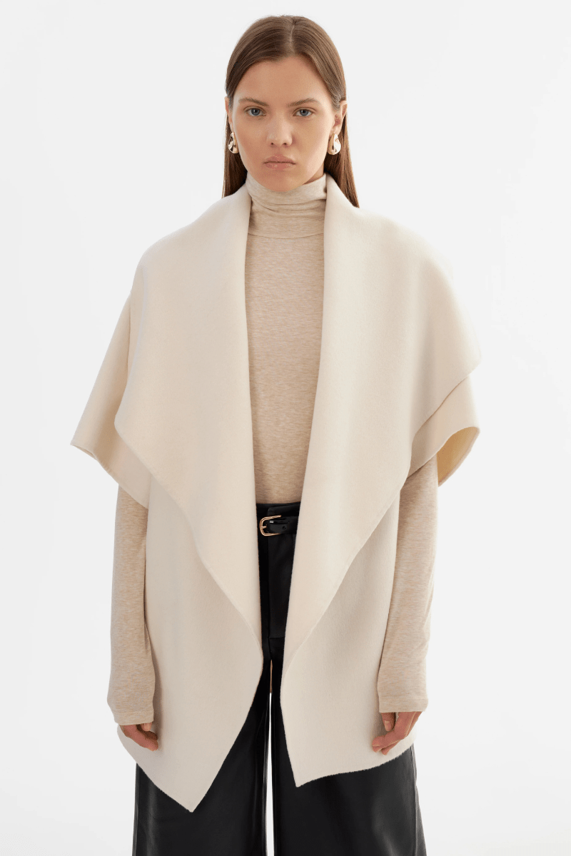 Outerwear - Lamarque - Penelope Coat in Whisper White - Archery Close