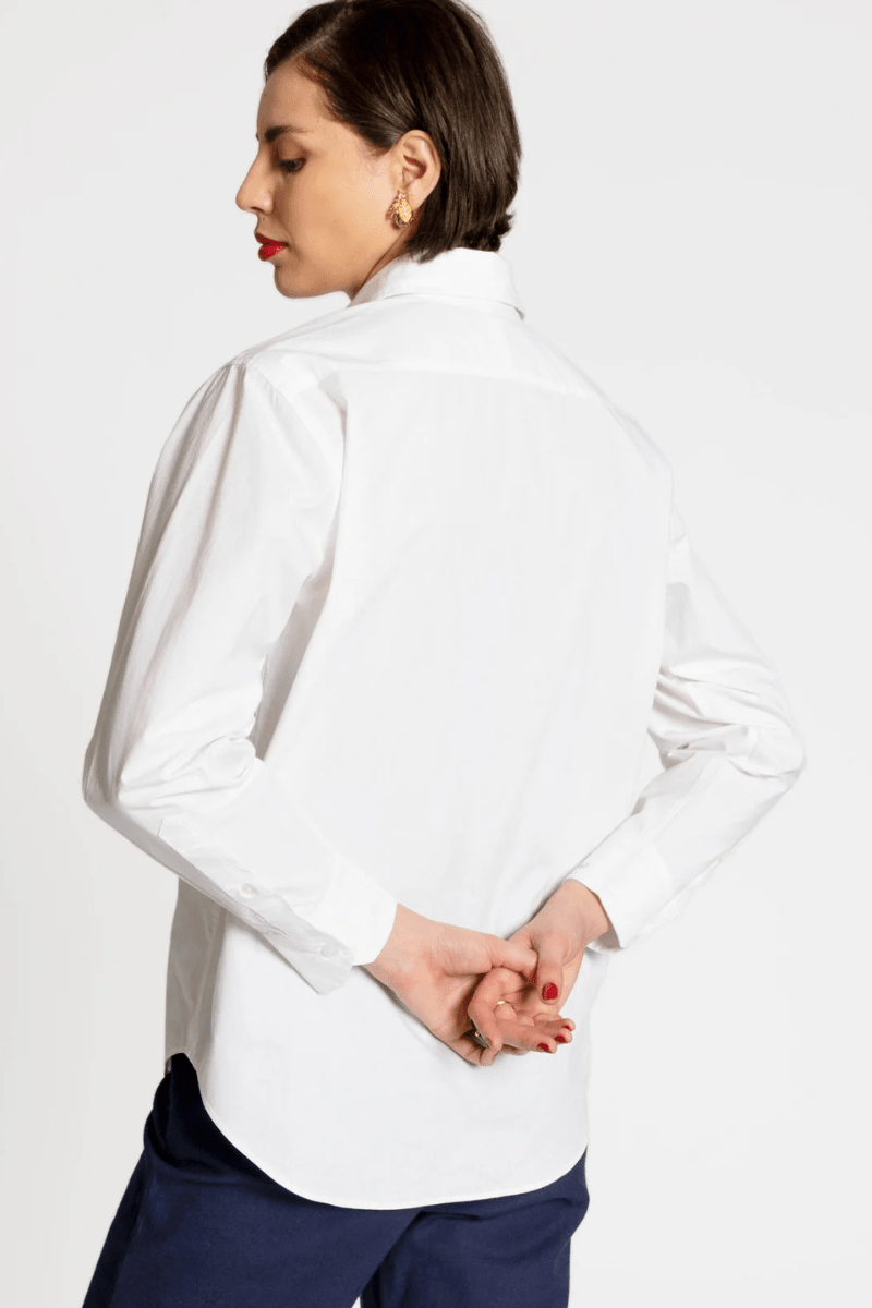 Shirts & Tops - Frances Valentine - Perfect Button Down in White - Archery Close
