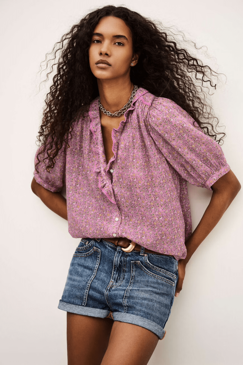 Shirts & Tops - ba&sh - Physalys Shirt in Rose - Archery Close