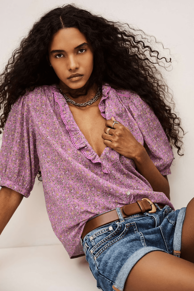 Shirts & Tops - ba&sh - Physalys Shirt in Rose - Archery Close