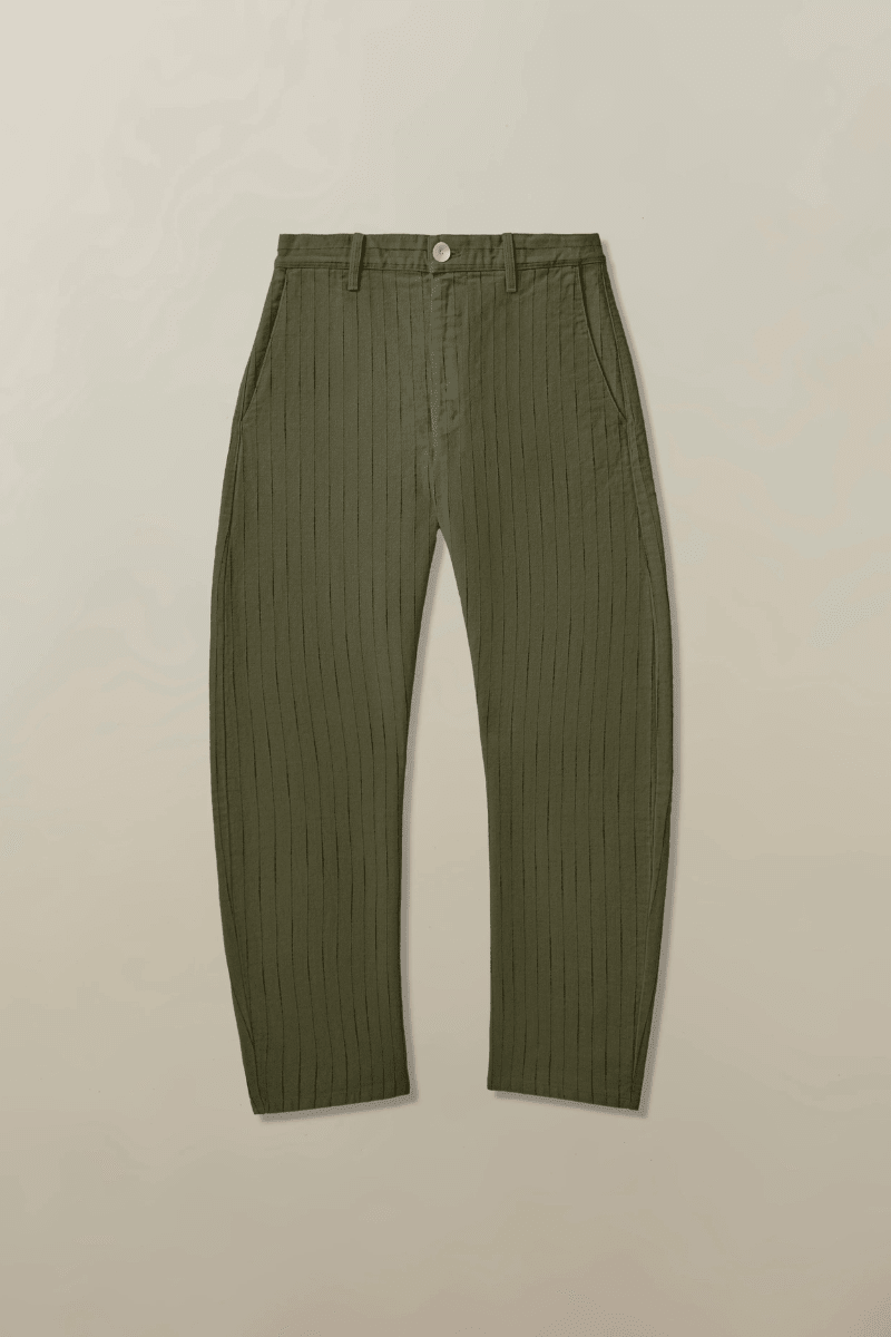 Pants - Road to Nowhere Clothing - Pilon Pant in Sage Stripe - Archery Close
