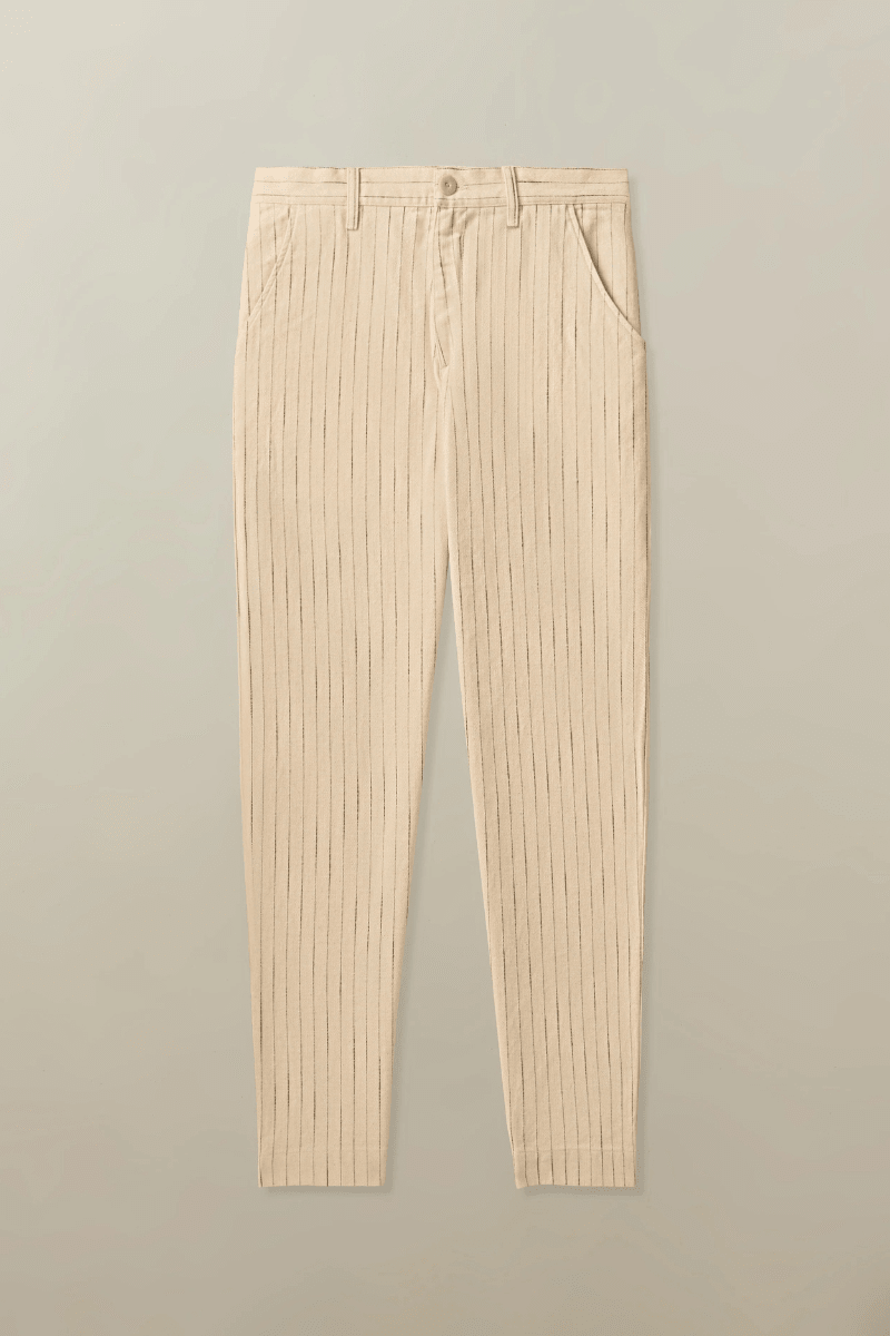 Pants - Road to Nowhere Clothing - Pilon Trouser in Cotton Stripe - Archery Close