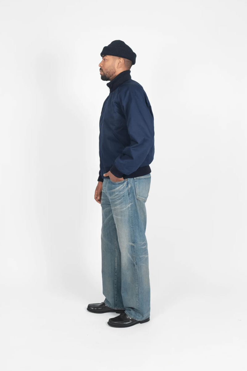 Outerwear - Dehen 1920 - Pilot Jacket - Dry Wax Cotton, Regal Blue - Archery Close