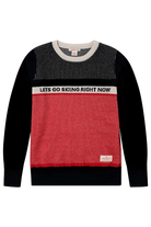 Sweater - Amundsen - Pinstripe Ski Crew Sweater - Archery Close
