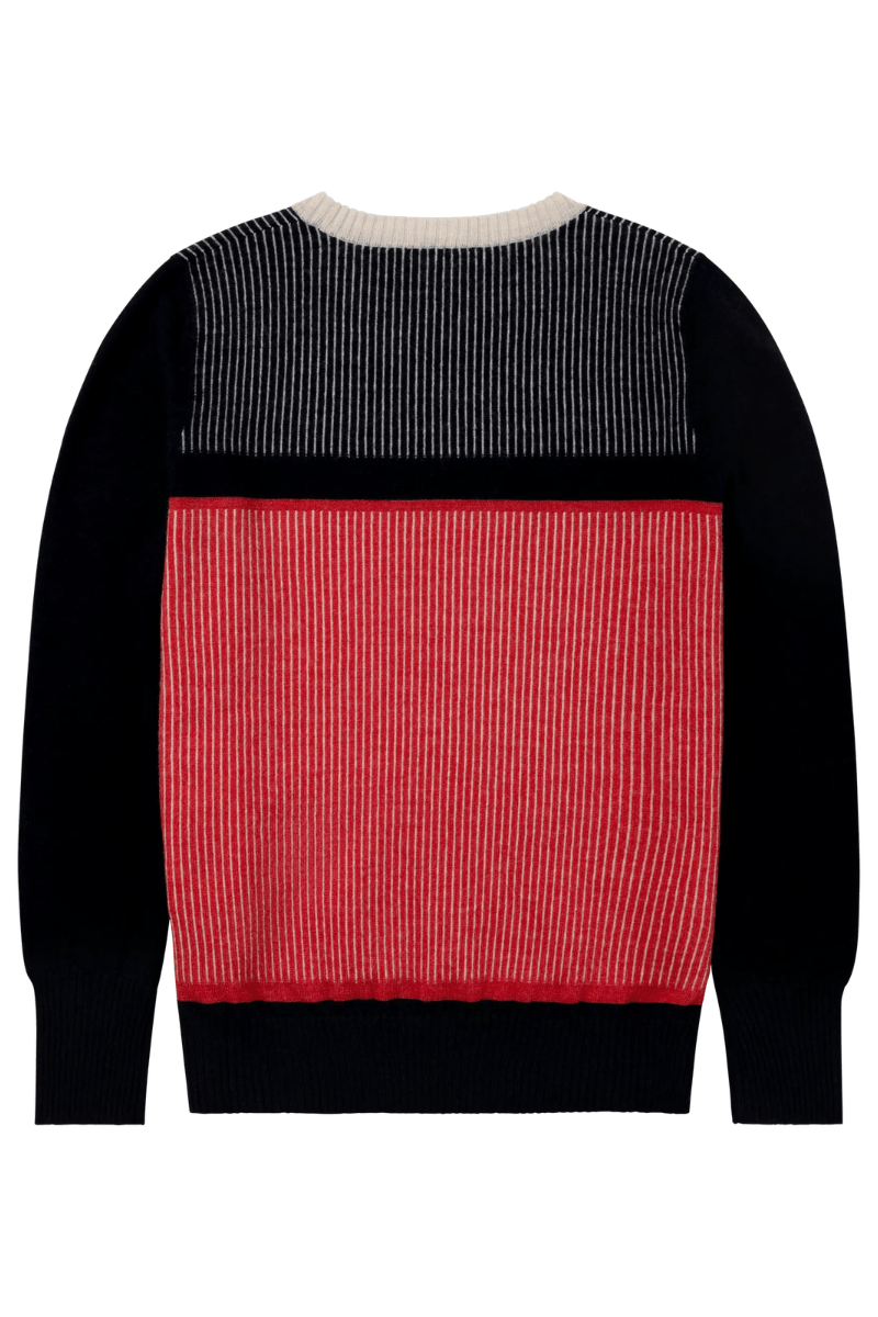 Sweater - Amundsen - Pinstripe Ski Crew Sweater - Archery Close