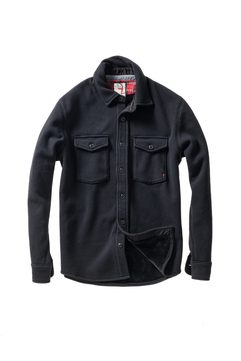 Shirts & Tops - Relwen - Pique Fleece Workshirt in Black - Archery Close