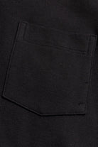 Close-up of a black pocket on a garment