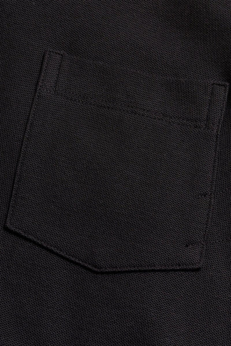 Close-up of a black pocket on a garment