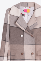 Outerwear - Vilagallo - Plaid Beige Coat - Archery Close