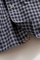 Shirts & Tops - Billy Reid - Plaid Check Hutchenson Sport Shirt - Navy/Grey - Archery Close