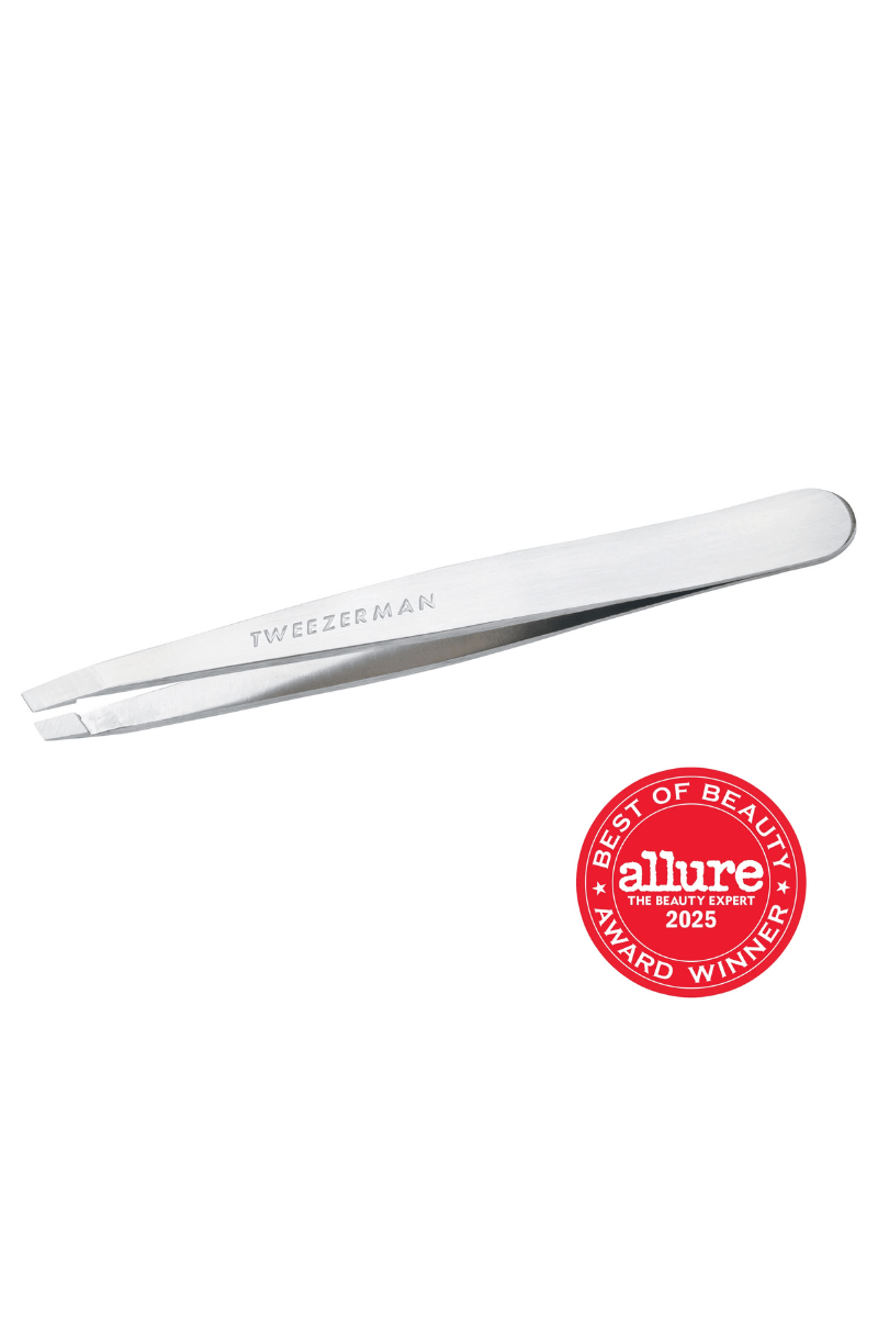 Hair & Skincare - Tweezerman - Platinum Silver Slant Tweezer - Archery Close