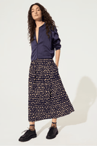 Skirts - Cotelac - Pleated Midi Skirt in Cassis - Archery Close