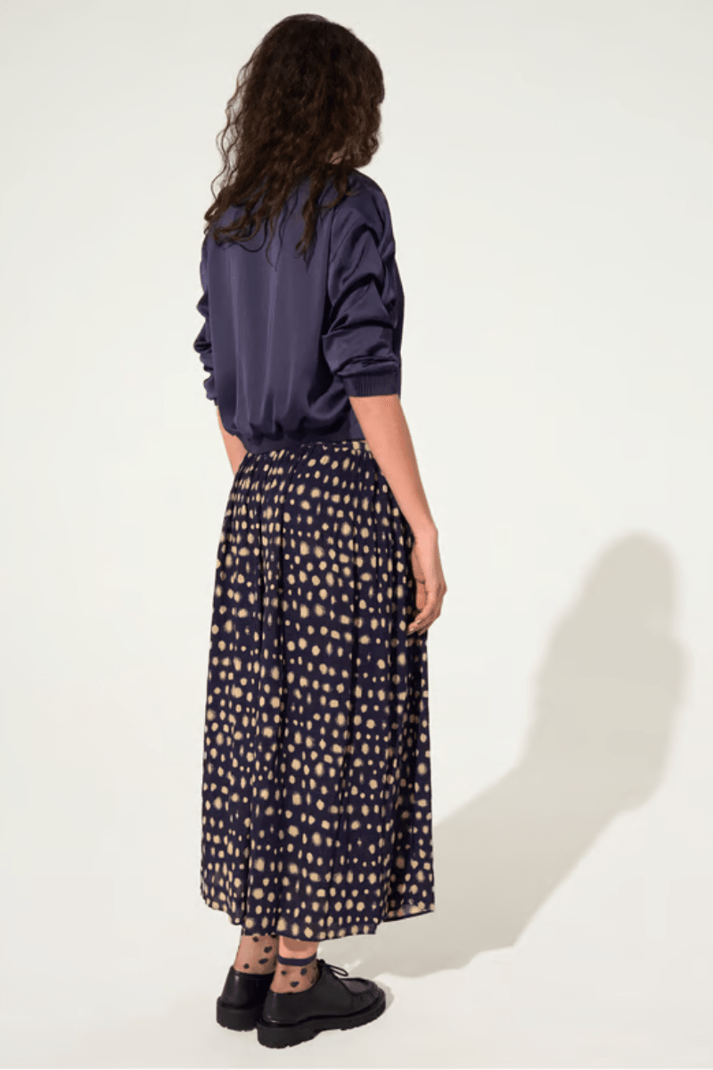 Skirts - Cotelac - Pleated Midi Skirt in Cassis - Archery Close