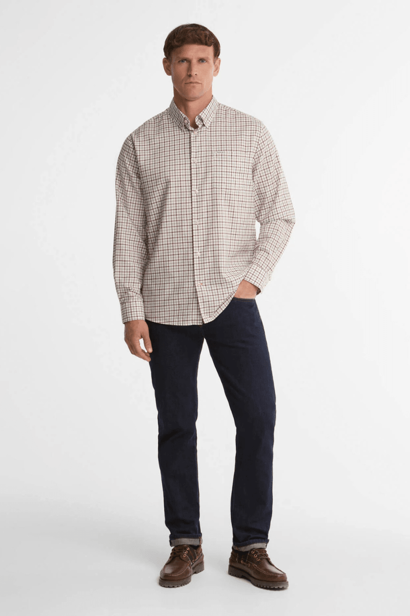 Shirts & Tops - Barbour - Preston Regular Long-Sleeved Shirt - Archery Close