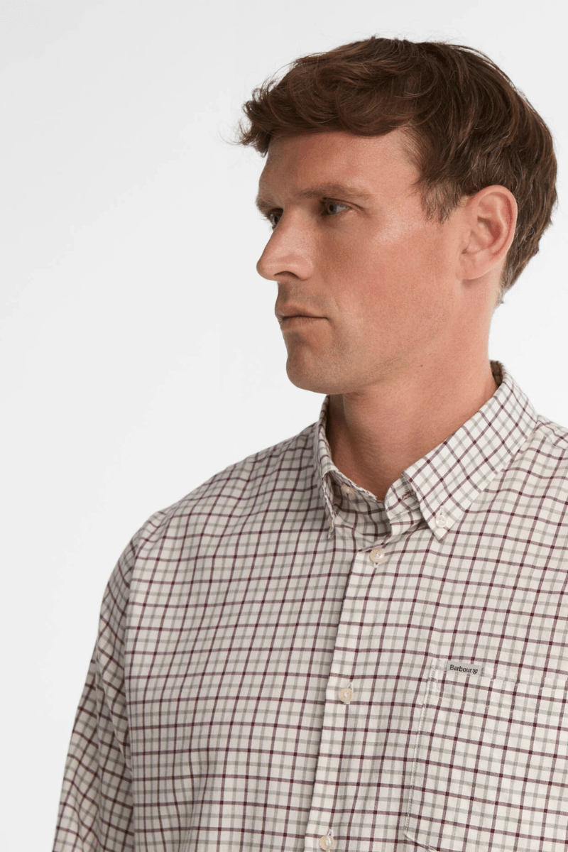 Shirts & Tops - Barbour - Preston Regular Long-Sleeved Shirt - Archery Close