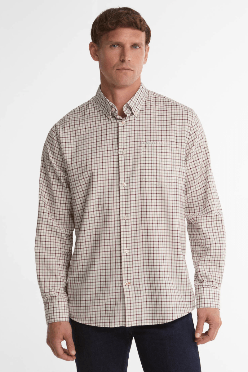 Shirts & Tops - Barbour - Preston Regular Long-Sleeved Shirt - Archery Close
