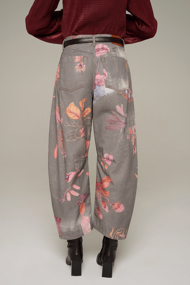 Jeans - Cotelac - Printed barrel-leg jeans - Archery Close