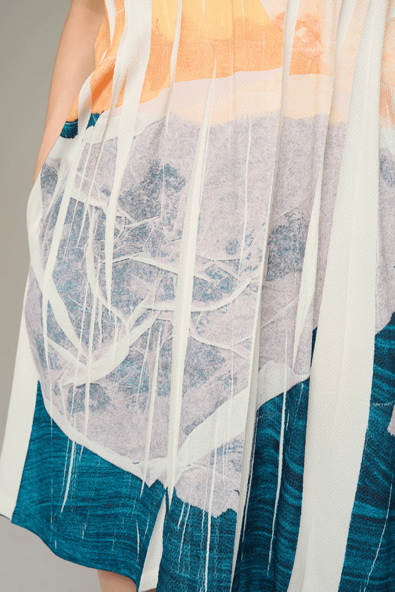 Dresses - Cotelac - Printed fitted mini dress - Archery Close