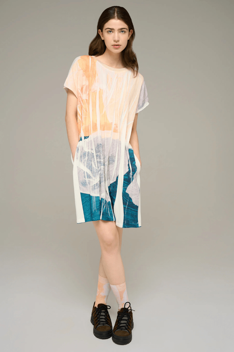 Dresses - Cotelac - Printed fitted mini dress - Archery Close