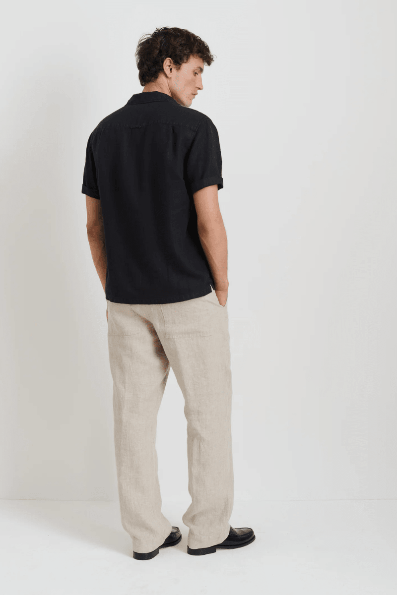 Pants - Alex Mill - Pull on Field Pant in Flax Linen - Archery Close