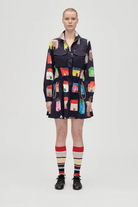 Dresses - Stine Goya - Pullover Parka Dress in Refugios - Archery Close