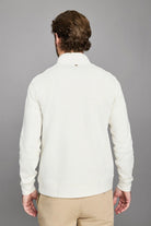 Billy Reid Quilted Half Zip - Tinted White