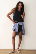Shirts & Tops - Marine Layer - Quinn Linen Tank in Black - Archery Close