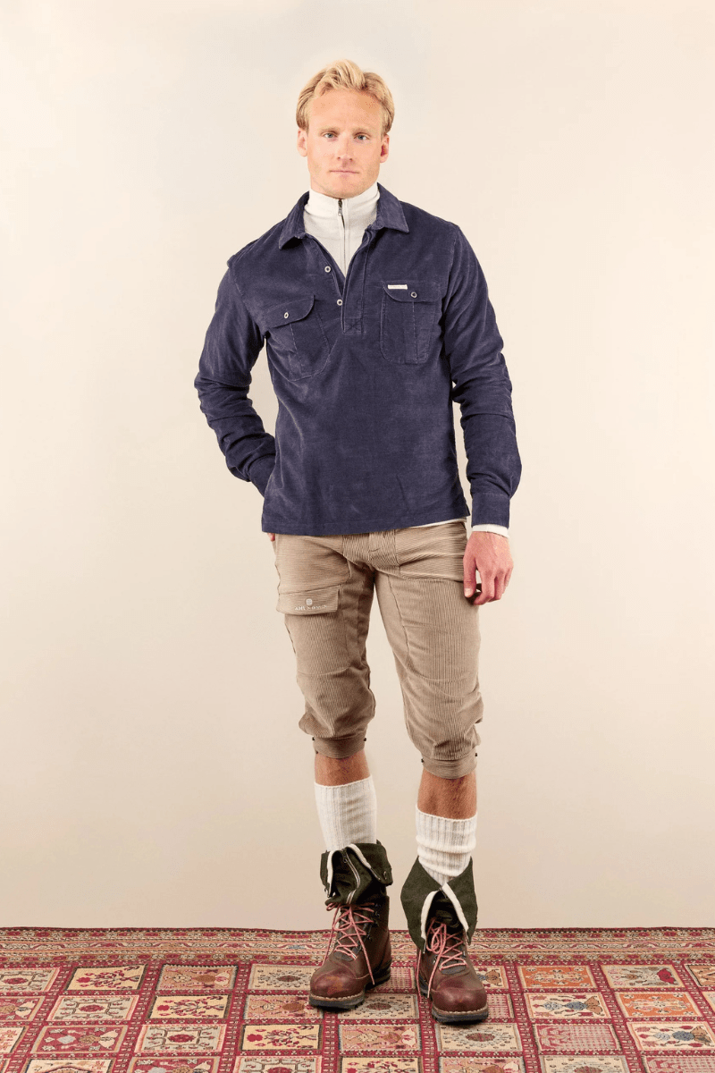 Shirts & Tops - Amundsen - Ranger Velvet Half - Zip Shirt - Archery Close