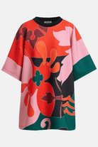 Dresses - Essentiel Antwerp - Red, pink & dark grey printed mini dress - Archery Close